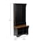 Flash Furniture Paisley 31.5in. Wide Hall Tree w/Bench, 3 Single Storage Hooks, and 4 Lower Storage Cubbies NAN-FY-HY-HT06-BLKWNT-GG - alternate 4